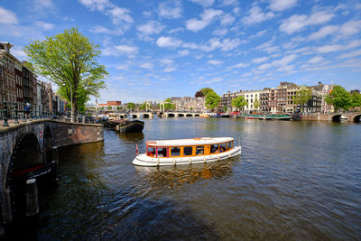 Bridge over river in city