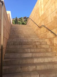 Low angle view of staircase against building