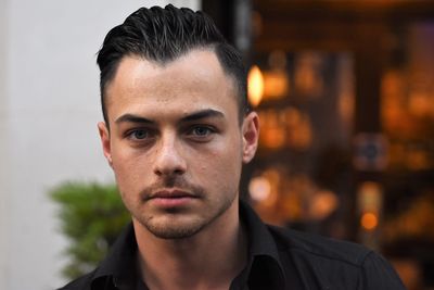 Close-up portrait of young man