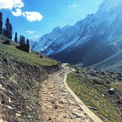 Country road passing through mountains