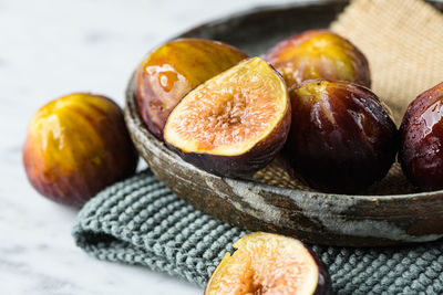 Close-up of fruits on table