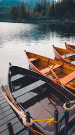 Boats in lake