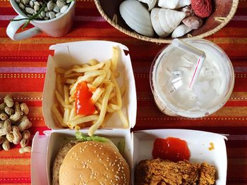 Close-up of served food