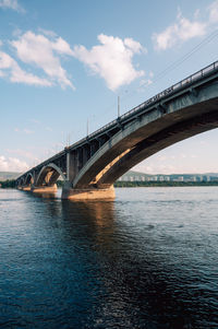Bridge over river against sky