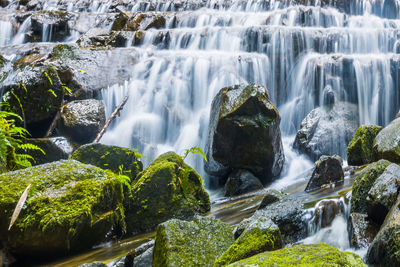 Scenic view of waterfall