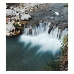 Scenic view of waterfall