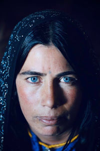 Close-up portrait of woman