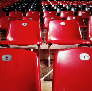 Close-up of a row