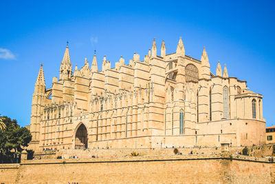 Traditional building against blue sky