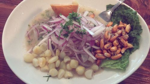 Close-up of served food