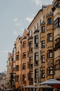 Low angle view of buildings against sky