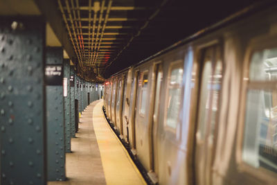 Train at railroad station