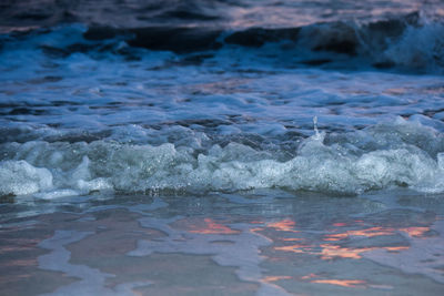 Waves rushing towards shore