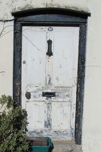 Close-up of closed door