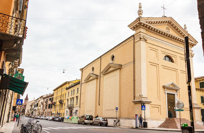 Low angle view of building against sky