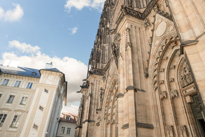 Low angle view of historic building against sky