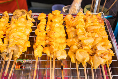 Close-up of yellow for sale at market stall