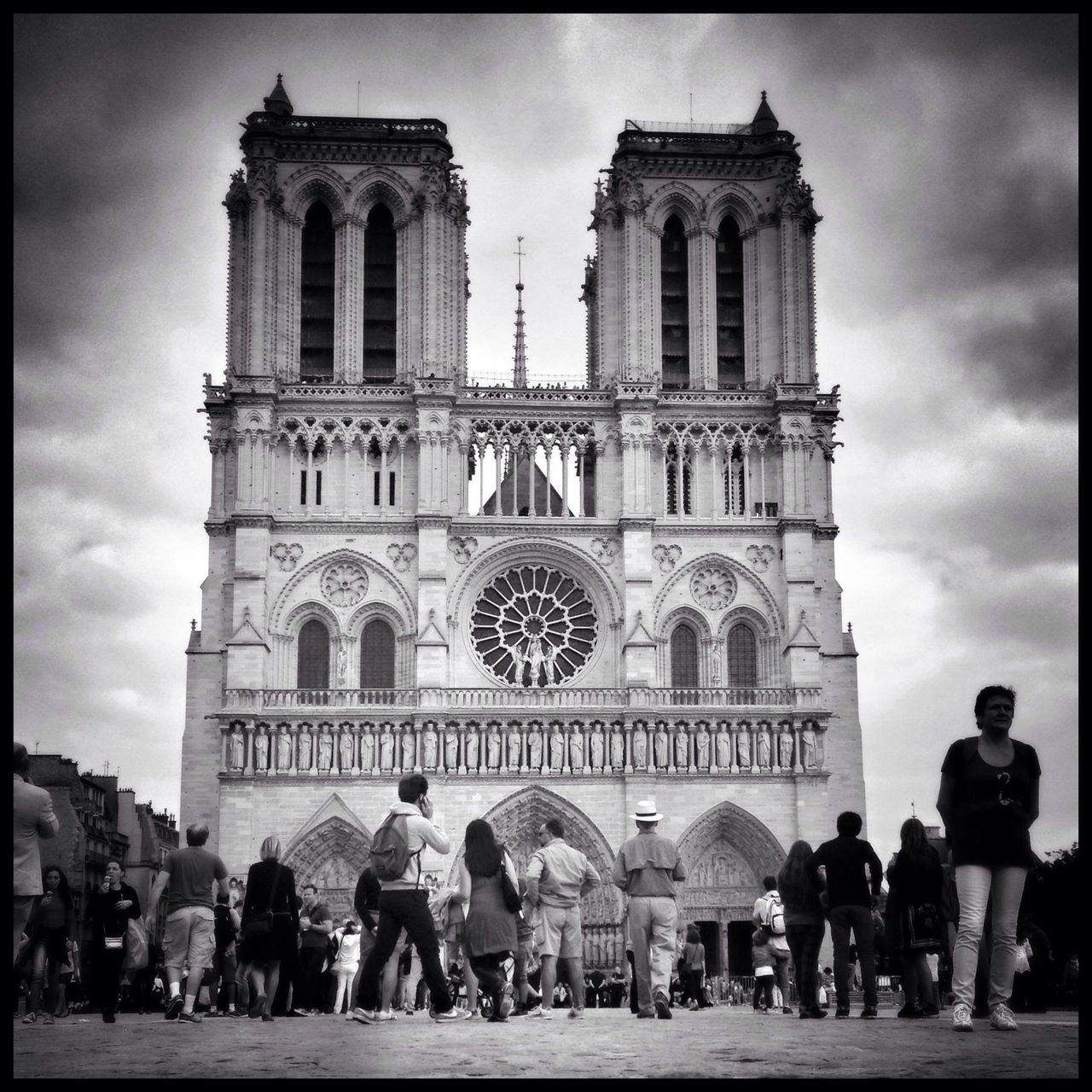 architecture, transfer print, building exterior, built structure, large group of people, sky, men, person, famous place, auto post production filter, facade, travel destinations, tourism, tourist, lifestyles, history, cloud - sky, travel, walking