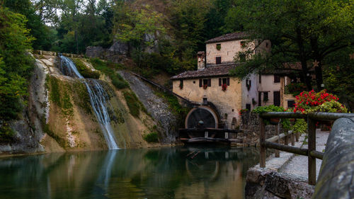 Old mill, still working, in the first light of the morning