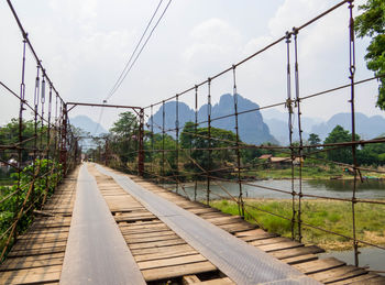 Railroad tracks against sky
