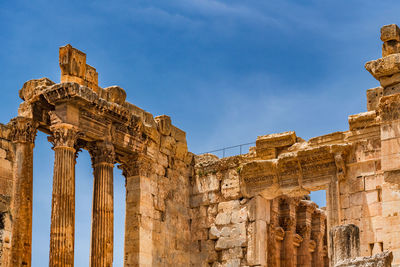 Baalbek temple complex located in bekaa valley, lebanon