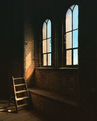 Empty corridor of building