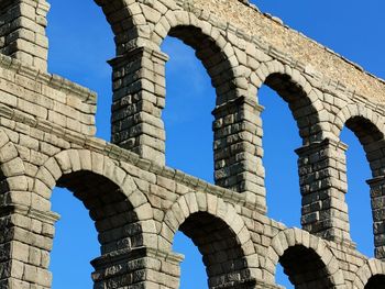 Low angle view of historical building against clear sky