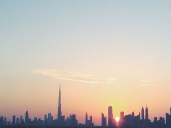 Cityscape at sunset