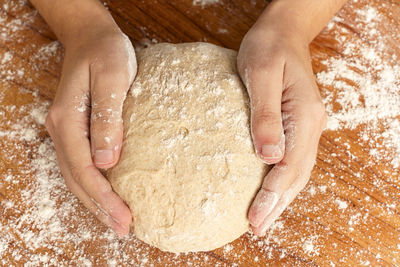 Midsection of woman preparing food