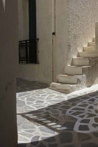 Sunlight falling on wall of building