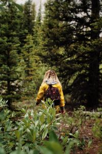 Man in forest