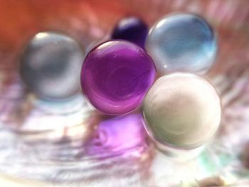 Close-up of colorful bubbles