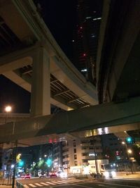 Illuminated street light at night