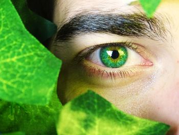 Close-up portrait of man eye