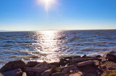 Scenic view of sea against sky