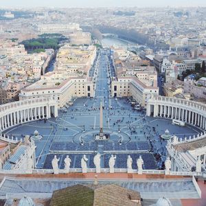 Aerial view of saint peter square