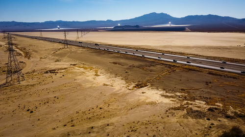 Scenic view of desert against sky