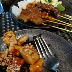 Close-up of food in plate