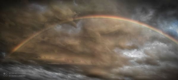 Scenic view of rainbow in sky