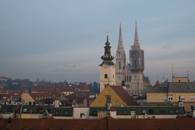 Zagreb croatia in december. ariel view. view before earthquake.