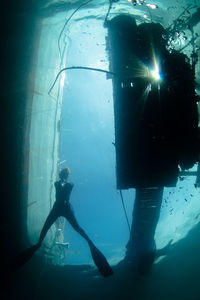Scuba diving in sea