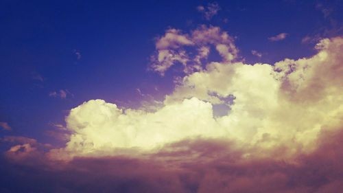 Low angle view of clouds in sky