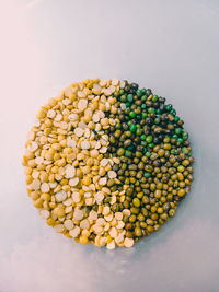 Close-up of pills in bowl on table