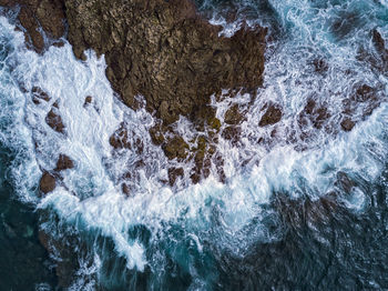 Close-up of rocks in sea