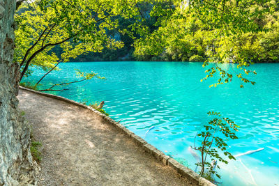 Swimming pool in sea