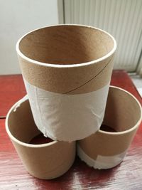 Close-up of coffee cup on table