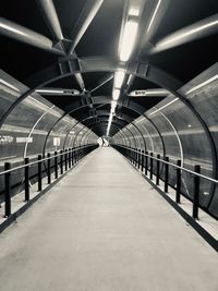 View of empty subway tunnel