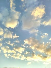 Low angle view of cloudy sky