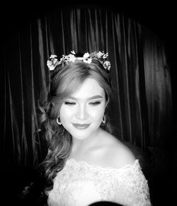 Portrait of beautiful young woman