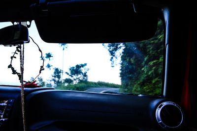 View of car window